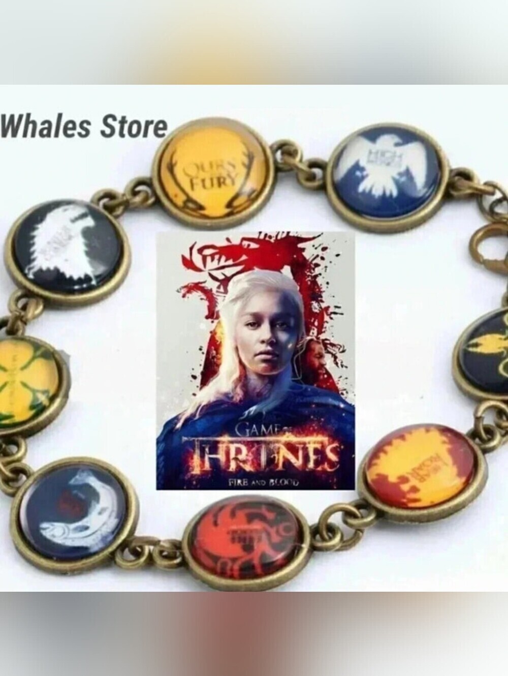 Game Of Throne Glassdome All Kingdom Logo Art Hot Adjustable Bracelet